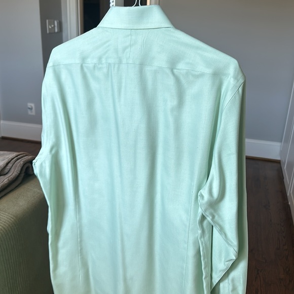 Charles Tyrwhitt Mint Green textured fabric Dress Shirt 17/35 extra slim fit - Picture 4 of 4